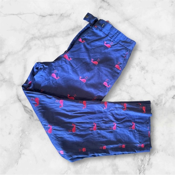 Lilly Pulitzer Whale Embroidered pants Size 4 vintage - Picture 3 of 14